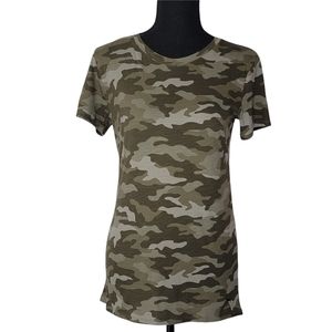 Pink Victoria Secret T-Shirt Green Camo Top Sz XS New WT.